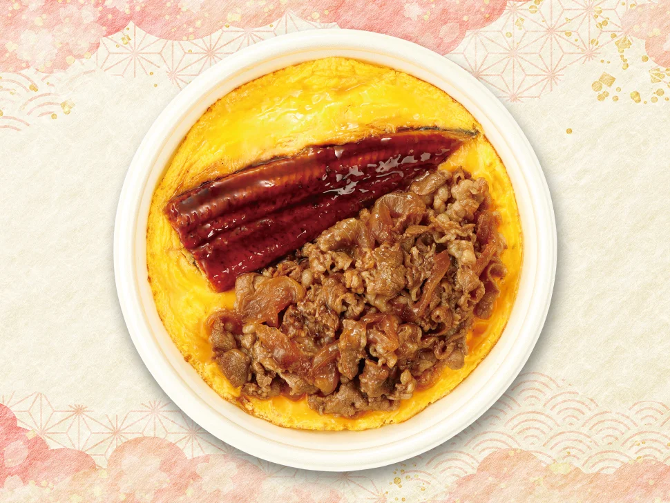 Image illustration of Eel, Egg, and Beef Rice Bowl