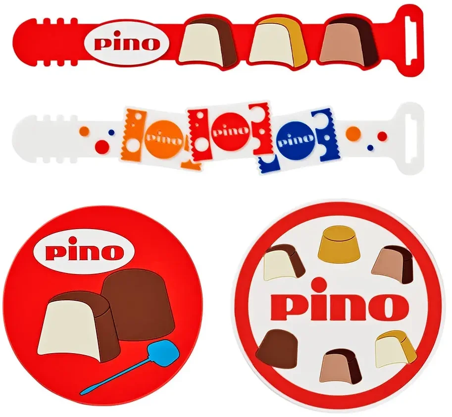 Pino Rubber Coasters and Ties