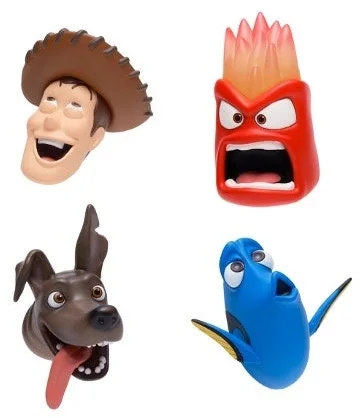 Magnet set featuring various expressive faces of Pixar characters