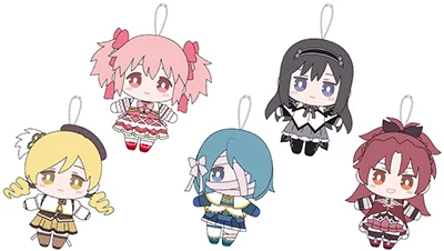 Plush Charms of the 5 Magical Girls