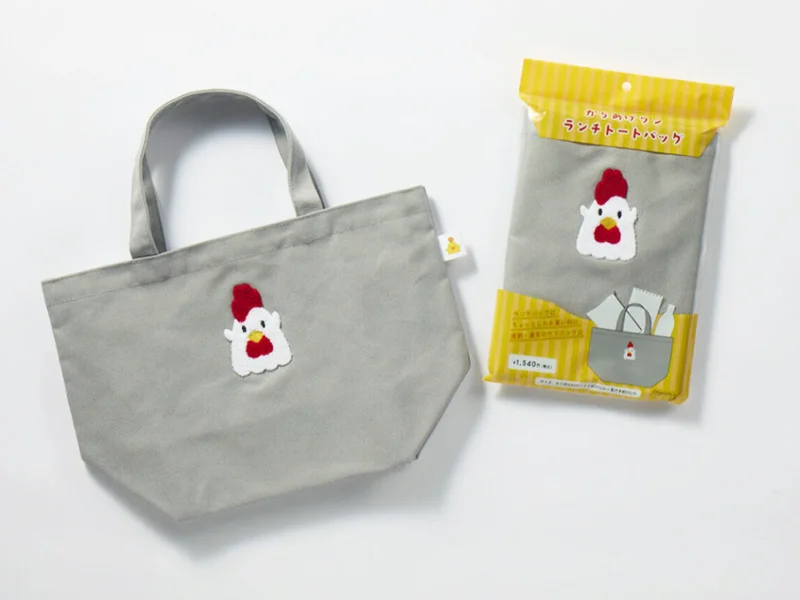 Karaage-kun Lunch Tote Bag (Textured Embroidery)