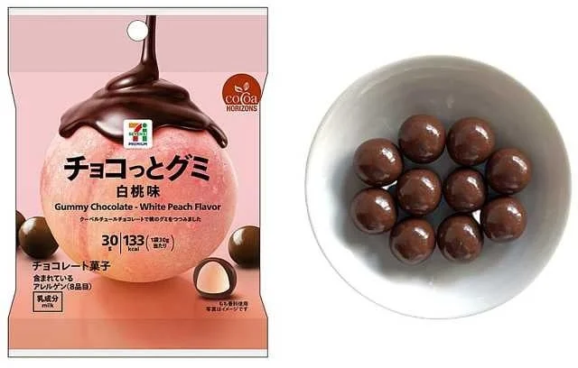 세븐 프리미엄 초코토 구미 백도 맛 제품 상세 이미지