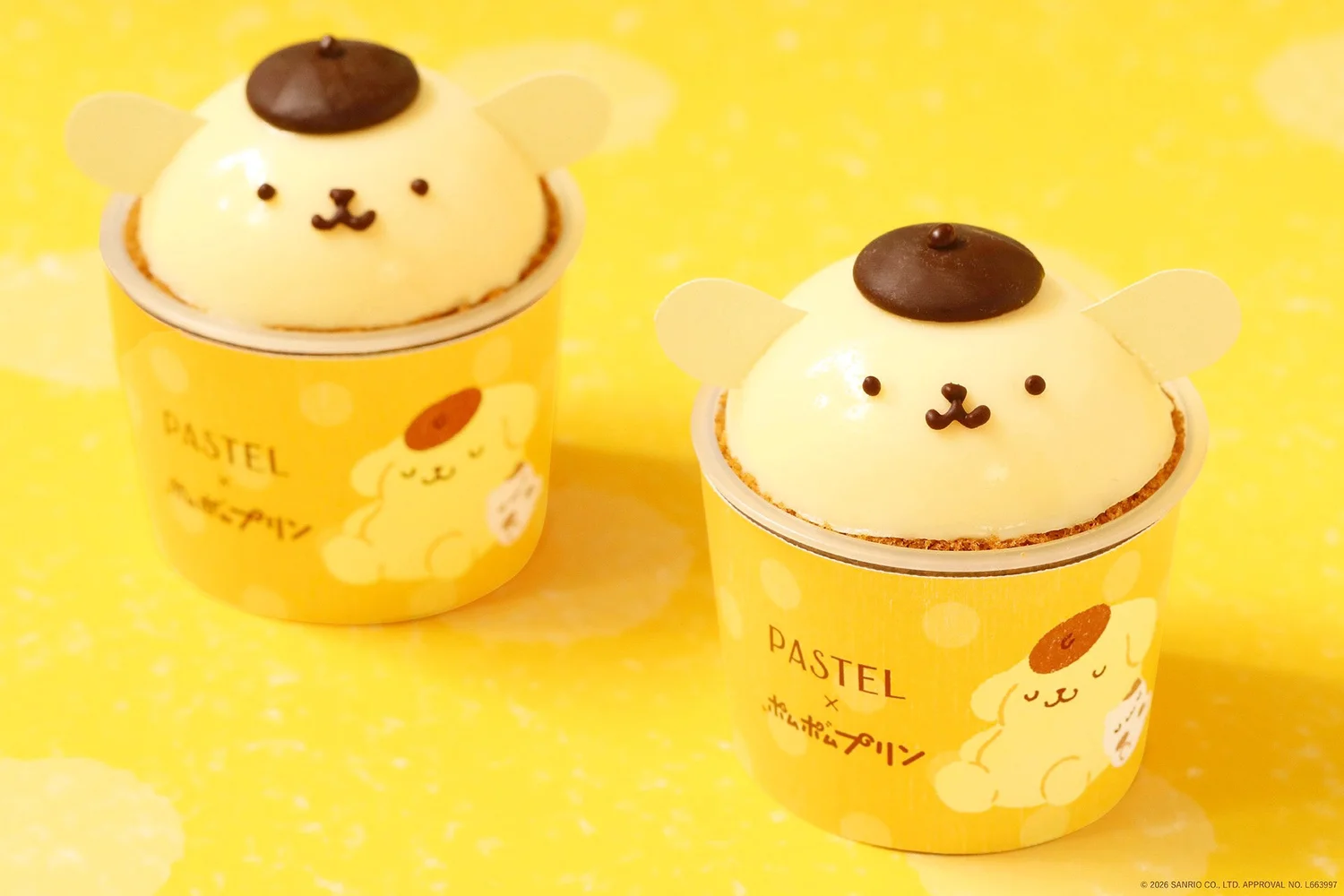 Pompompurin face pudding