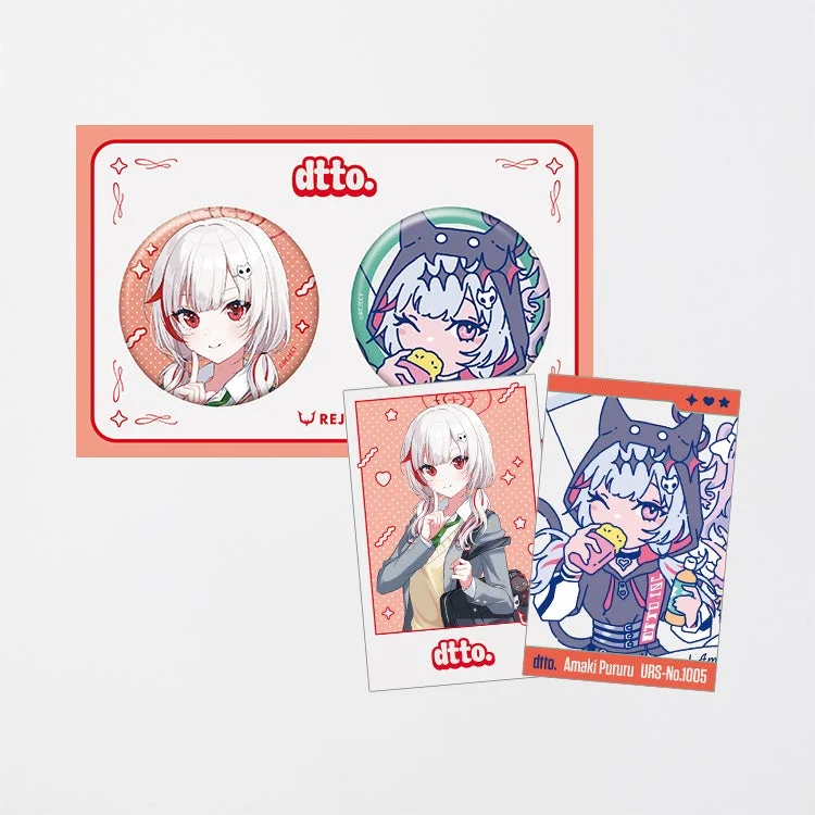 dtto. x FamilyMart Cheki-style Card & Badge Set