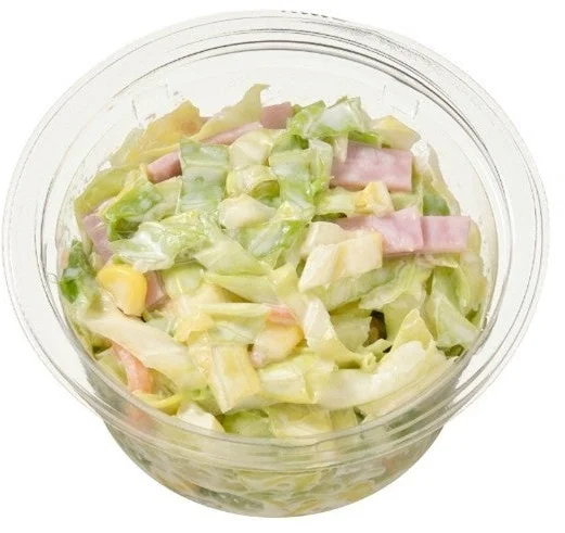 Fresh Spring Cabbage Coleslaw Salad in a cup