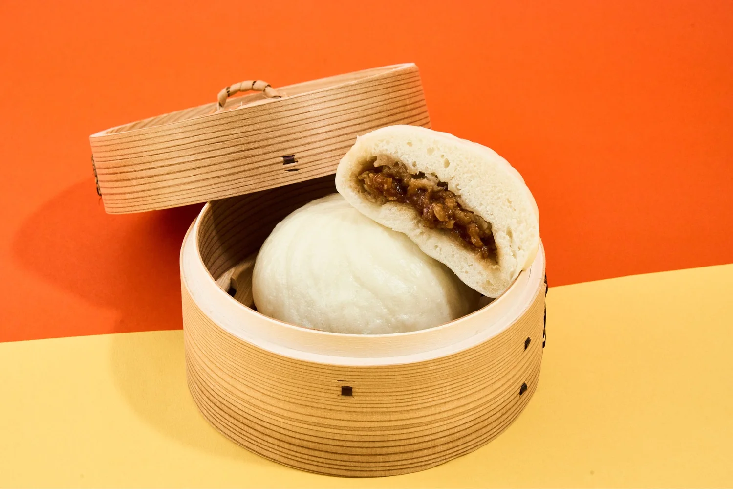 A juicy steamed bun filled with premium Japanese black pork and spicy miso sauce