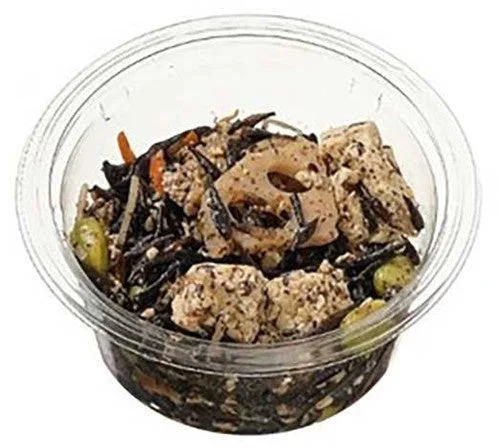 Traditional Japanese Tofu and Hijiki Seaweed Simmered Dish
