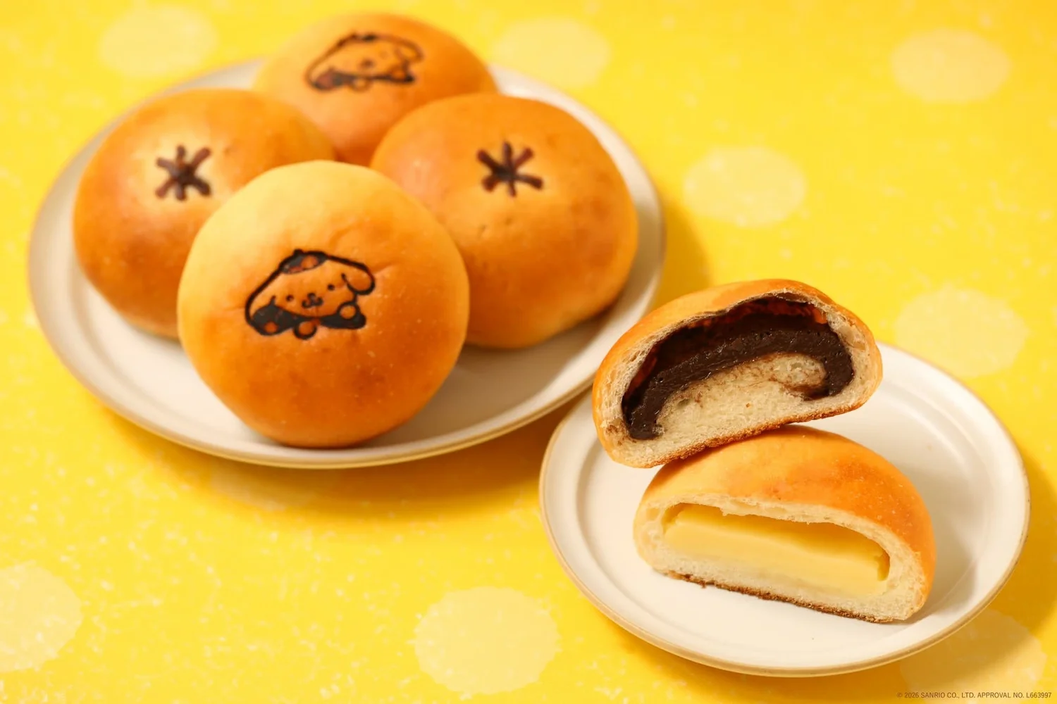 Pompompurin Round Cream Buns