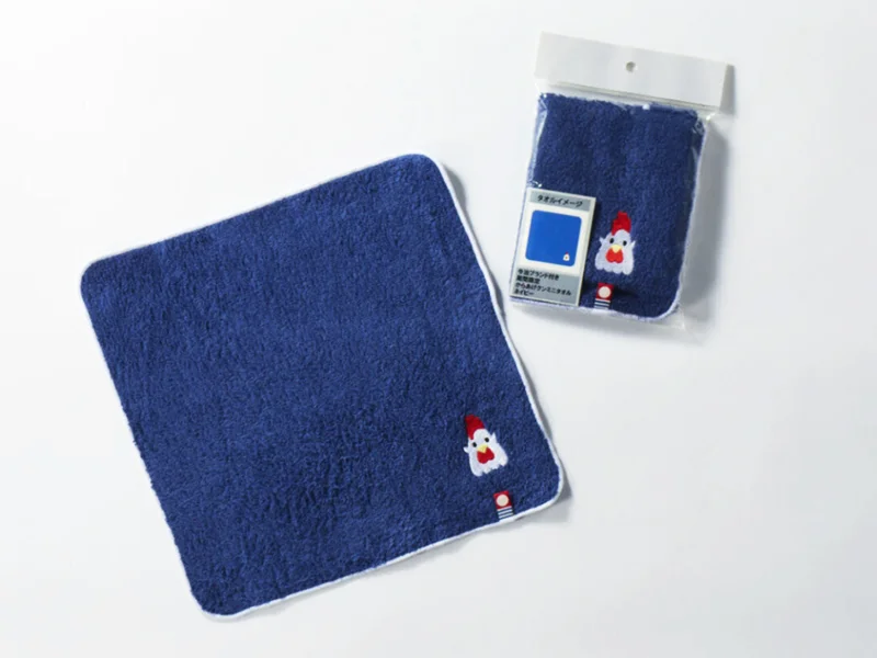 Karaage-kun Mini Towel (Navy Blue)