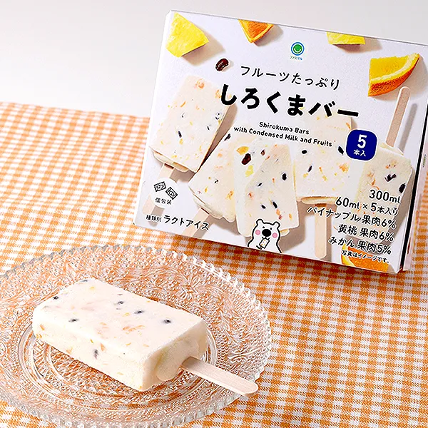 Fruit-filled Shirokuma Bars, 5 Pack