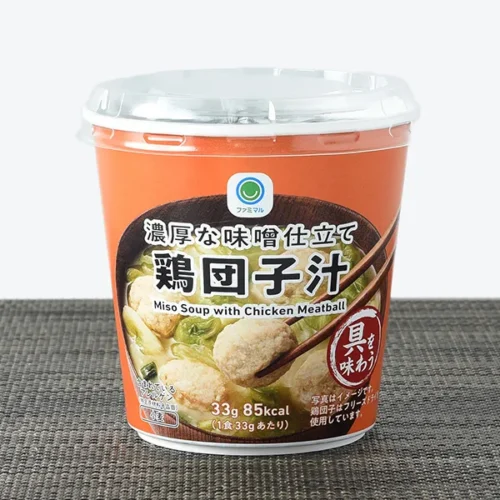 Rich Miso Soup with Chicken Meatballs
