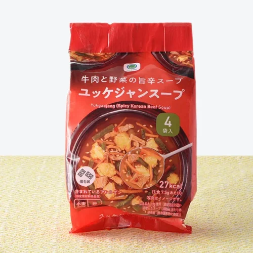 牛肉と野菜の旨辛スープユッケジャンスープ 4袋入