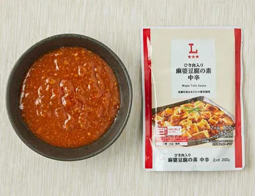 다진 고기 함유 마파두부 양념 약간 매운맛 2인분