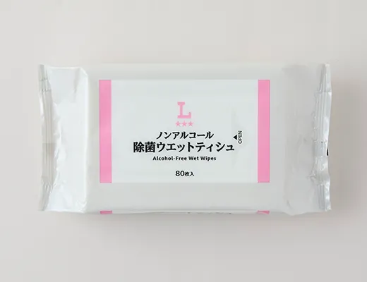 ノンアルコール除菌ウェットティシュ