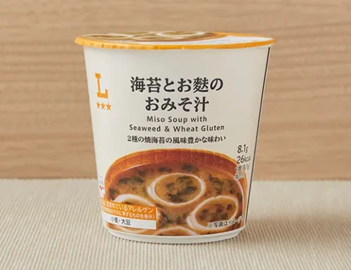 海苔とお麩のおみそ汁