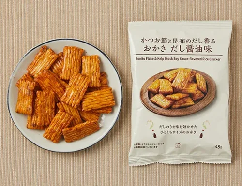 Bonito Flakes and Kombu Dashi-flavored Okaki (Rice Crackers) with Dashi Soy Sauce Flavor