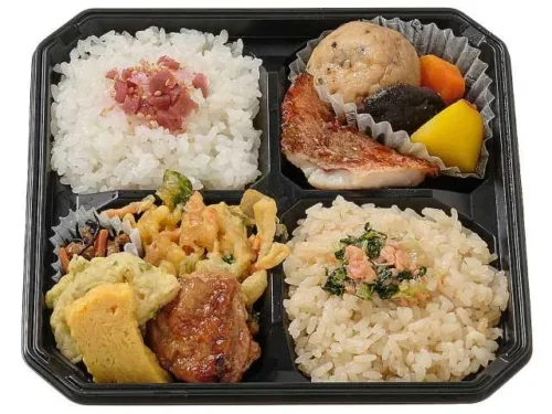 Two-Color Rice Bento with Salt-Koji Grilled Redfish