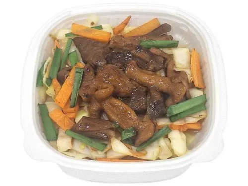 ピリ辛もつ炒め丼