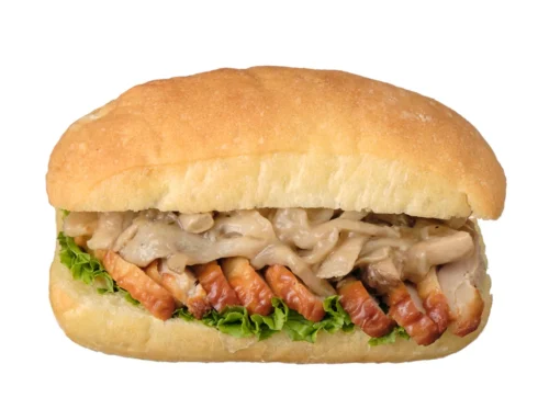Ciabatta with Two Kinds of Mushrooms and Grilled Chicken
