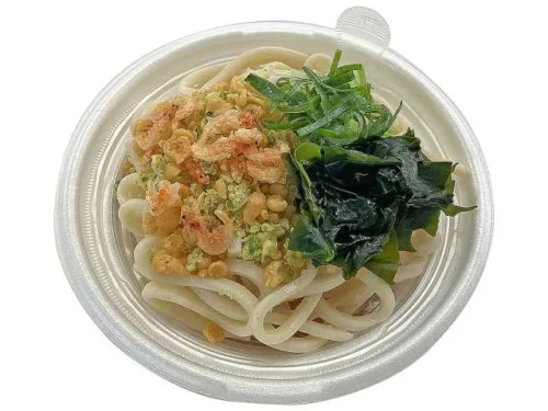 Tanuki Udon with Fried Sakura Shrimp