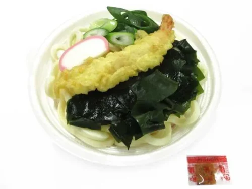 Udon with Shrimp Tempura and Wakame