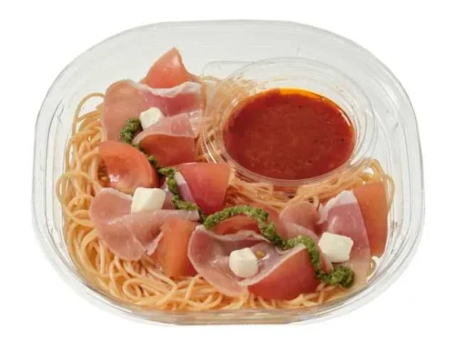 Cold Pasta with Tomato, Prosciutto, and Cheese