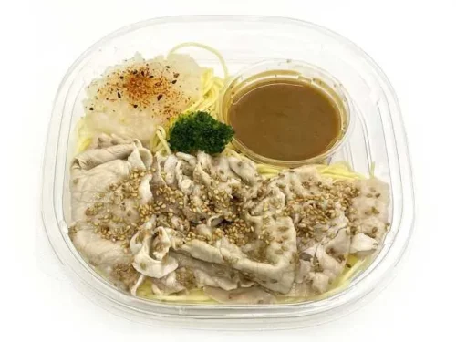 Cold Japanese Pasta with Pork Shabu-Shabu, Grated Daikon & Sesame Ponzu