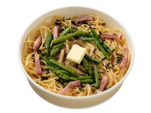 Asparagus and Bacon Butter Soy Sauce Pasta