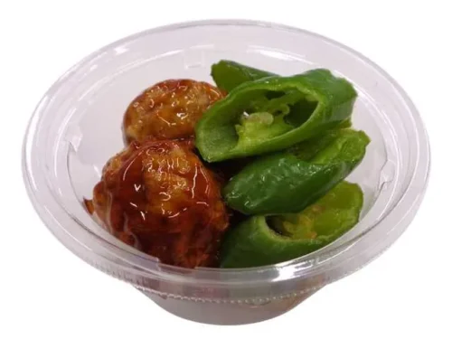 Grilled Tsukune and Manganji Pepper