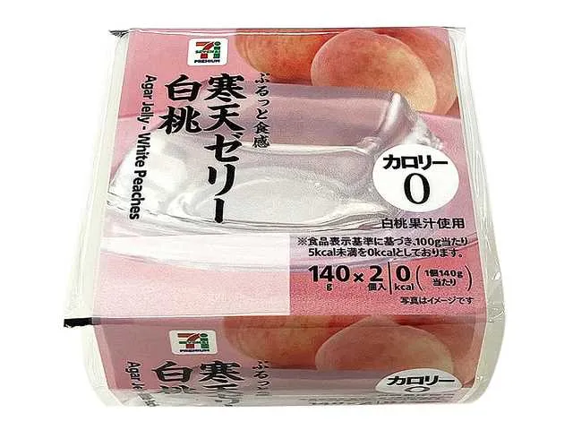 7プレミアム ぷるっと食感寒天ゼリー白桃