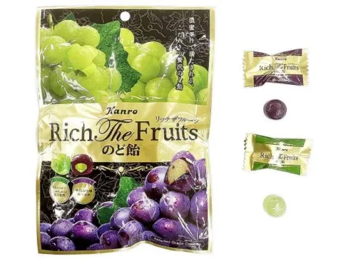 KANRO Rich the Fruit Throat Candy Rich Grape & Muscat