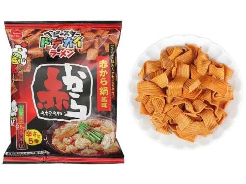 OYATSU C BABY STAR Dodekai Ramen Akakara Nabe Flavor, Spicy Level 5