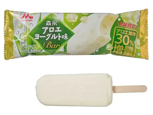 森永 アロエヨーグルト味バー アロエ葉肉増量