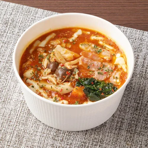 きのことトマトのスープパスタ