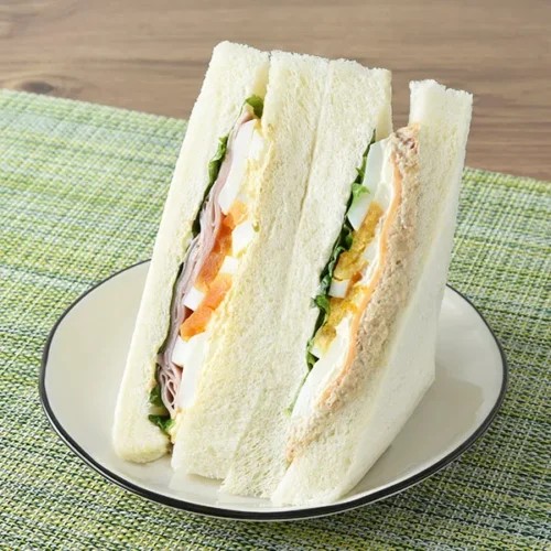 Large Sandwich with Popular Colorful Ingredients Mix