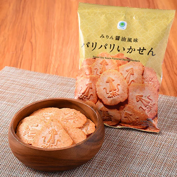 Crispy Squid Crackers with Mirin Soy Sauce Flavor
