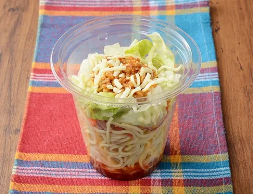 振っておいしいパスタサラダ メキシカンタコスミート