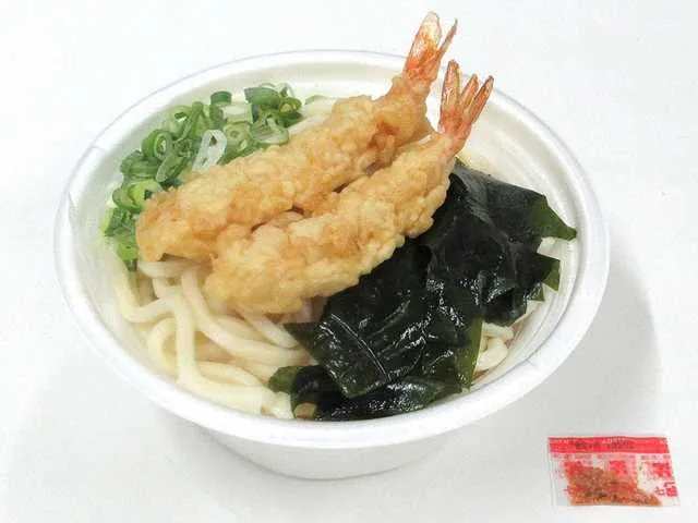 海老天わかめうどん