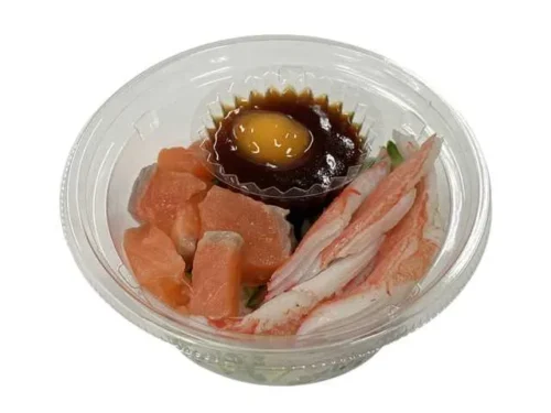 Kanihime and Salmon Yukhoe Style Salad
