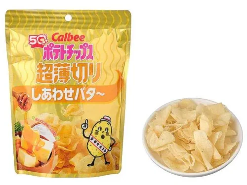 カルビーポテトチップス 超薄切り しあわせバタ～