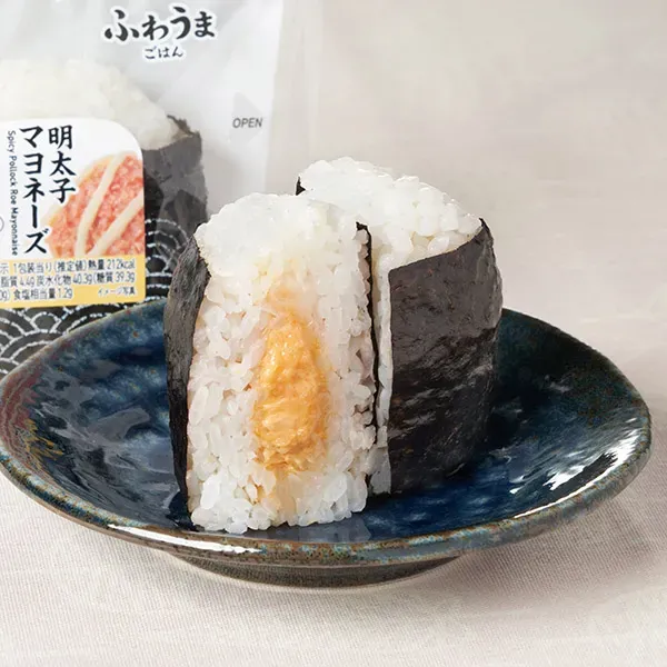 Hand-Wrapped Rice Ball: Mentaiko Mayonnaise