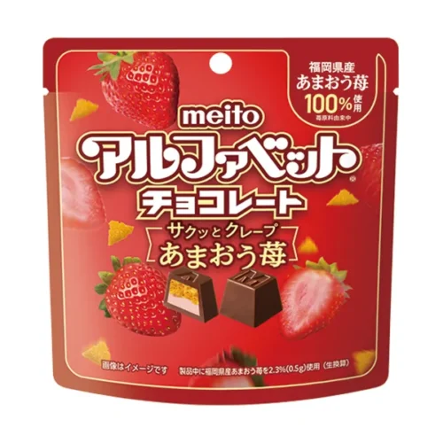 MEITO 알파벳 초콜릿 바삭한 크레이프 아마오우 딸기