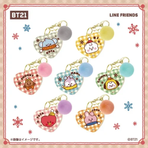 BT21 폼폼 아크릴 키홀더