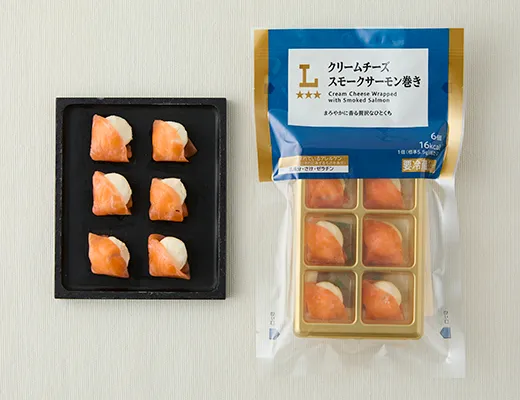 クリームチーズスモークサーモン巻き