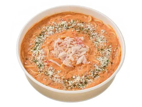 대게살을 올린 토마토 크림 파스타