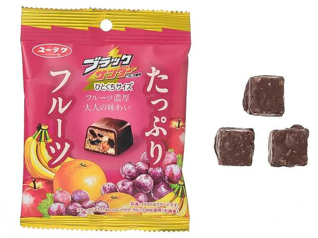 YURAKU Black Thunder Bite-Size with Plenty of Fruit - konbiniDB