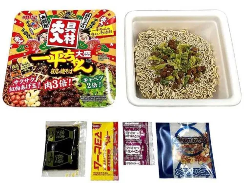 MYOJO 잇페이짱 밤시장의 야키소바 곱빼기 건더기 듬뿍