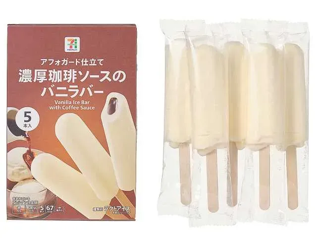7 PREMIUM Vanilla Ice Cream Bars with Rich Coffee Sauce (Multi-pack)