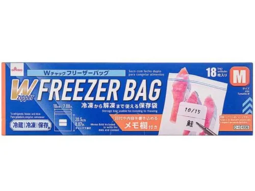 ダイソーWチャックフリーザーバッグM 18枚 - コンビニDB