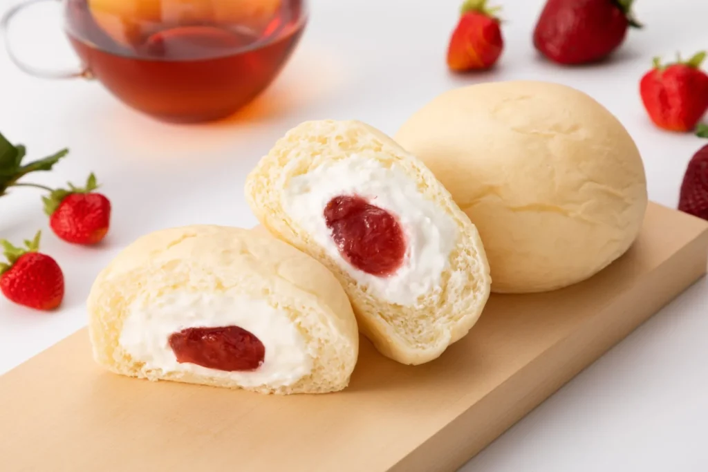ファミマ限定！八天堂コラボ新作「白いくりーむパン 福岡あまおういちご」は、まるで”飲む”ショートケーキ